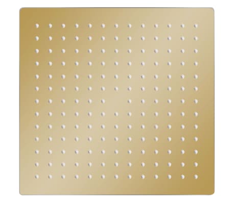 vidaXL Cabeça de chuveiro quadrada 30x30 cm aço inoxidável dourado