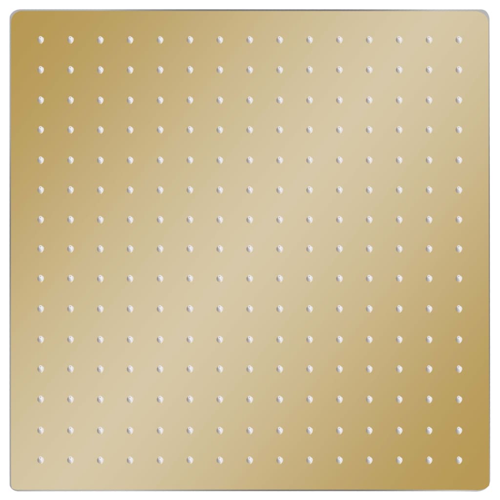 vidaXL Regendouchekop vierkant 40x40 cm roestvrij staal goudkleurig afbeelding