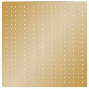 Dešťová sprchová hlavice nerezová ocel 50x50 cm čtvercová zlatá - obrázek 2