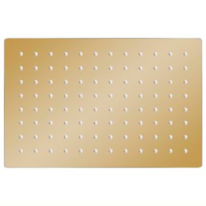 Dešťová sprchová hlavice nerezová ocel 30x20 cm obdélník zlatá - obrázek 2