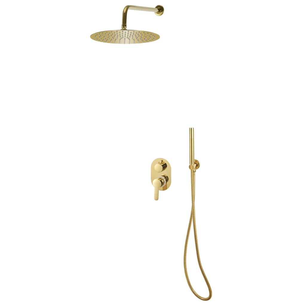vidaXL Sistem de duș, auriu, oțel inoxidabil 201 vidaXL