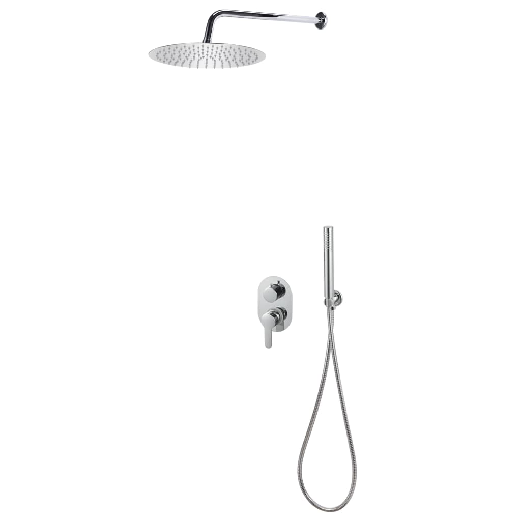 vidaXL Sistem de duș, argintiu, oțel inoxidabil 201 poza vidaxl.ro