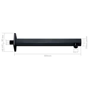 Podpůrné rameno do sprchy hranol nerezová ocel 201 černé 30 cm - obrázek 6