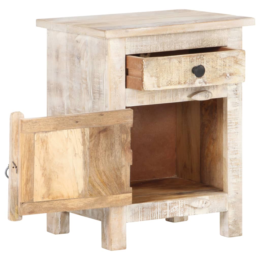 vidaXL Nachtkastje 40x30x50 cm ruw acaciahout afbeelding