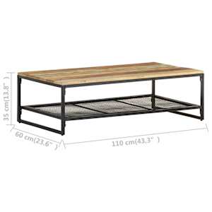 Konferenční stolek 110 x 60 x 35 cm masivní recyklované dřevo - obrázek 6