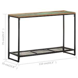 Konzolový stolek 110 x 35 x 75 cm masivní recyklované dřevo - obrázek 6