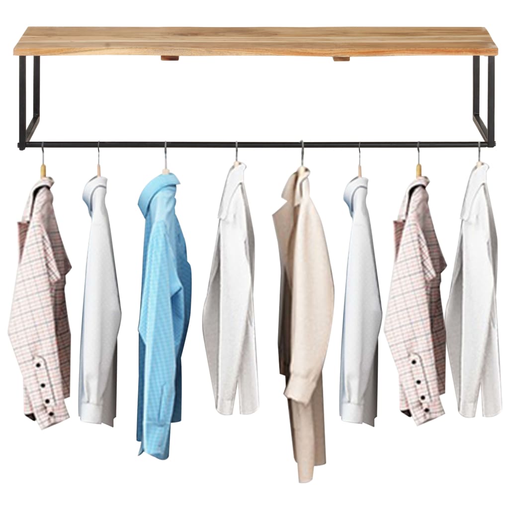 Garderobe mit Naturkante 100x35x22 cm Massivholz Akazie kaufen