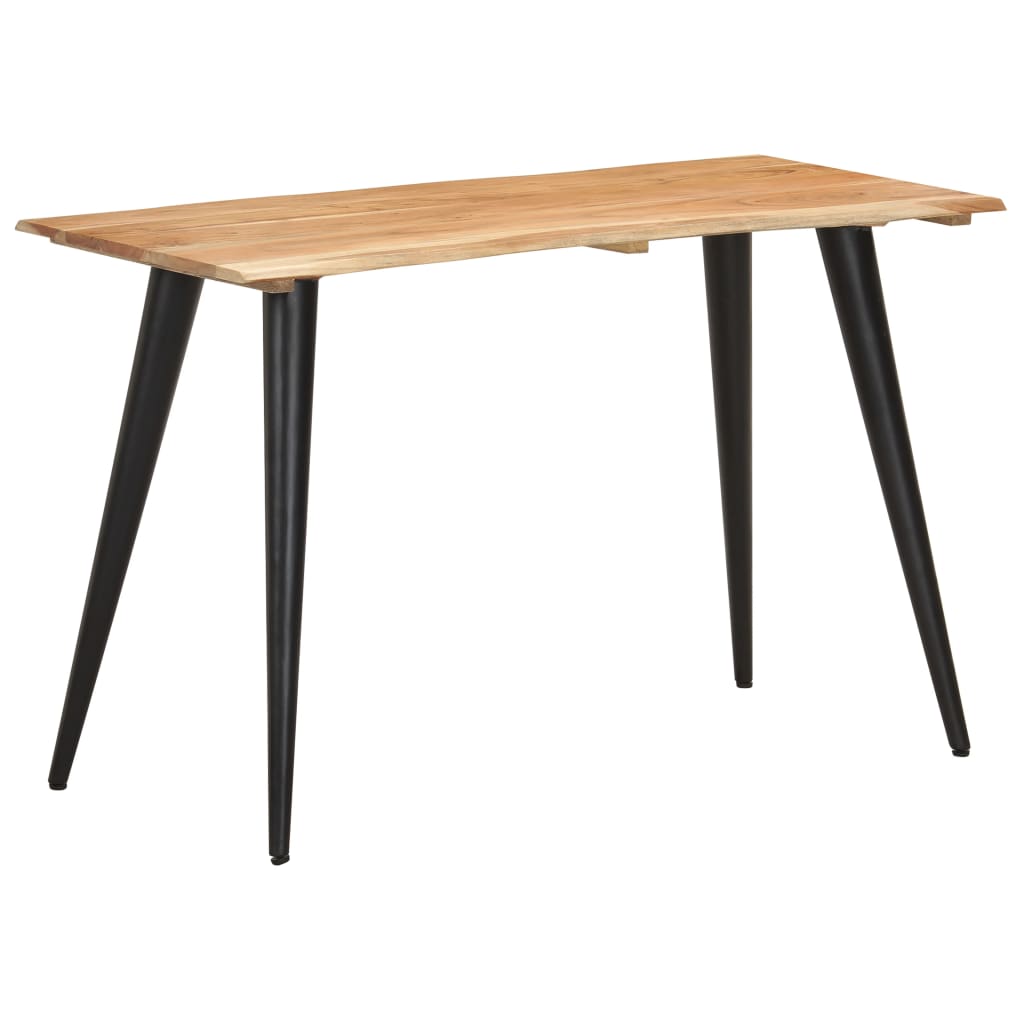 Dining Table with Live Edges 120x60x75 cm Solid Acacia Wood