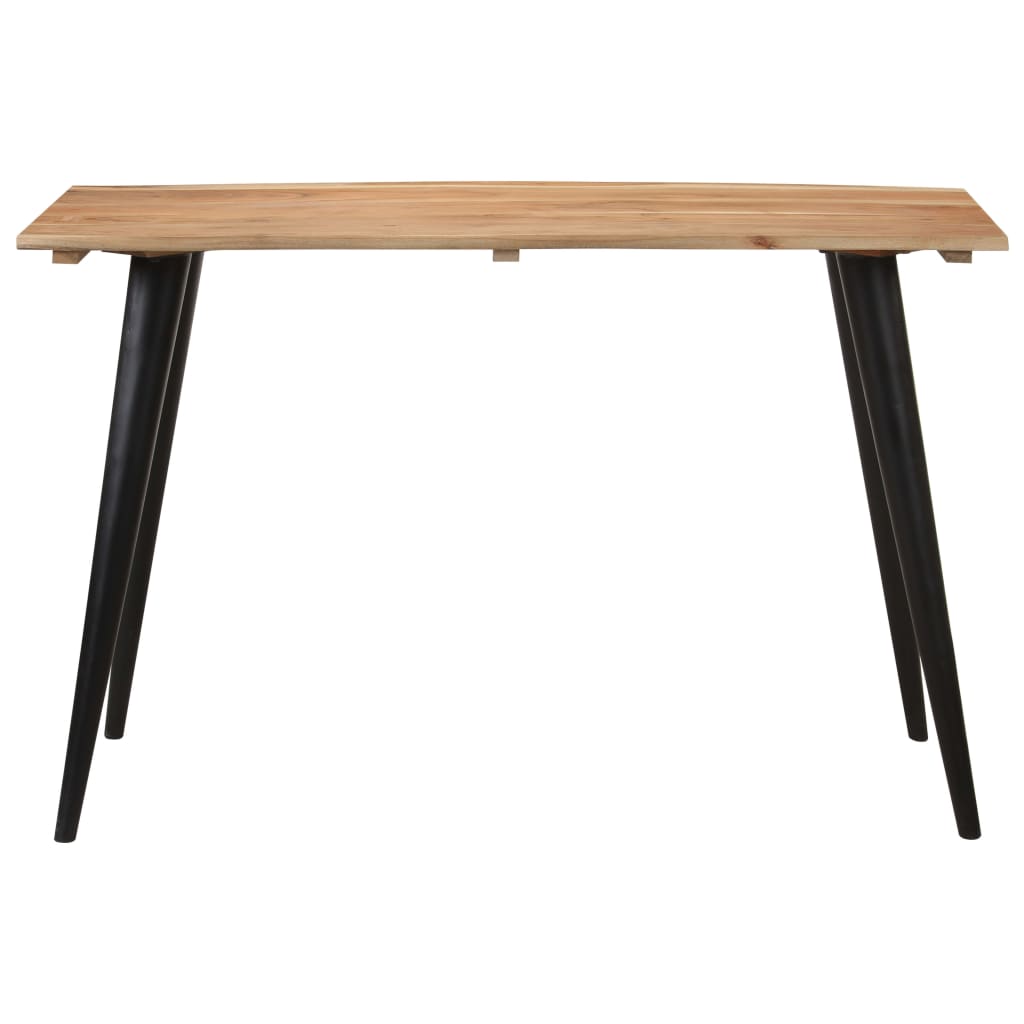 vidaXL Jedilna miza z naravnimi robovi 120x60x75 cm trden akacijev les