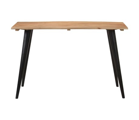 vidaXL Jedilna miza z naravnimi robovi 120x60x75 cm trden akacijev les