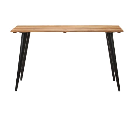 vidaXL Dining Table with Live Edges 55.1"x23.6"x29.5" Solid Acacia Wood