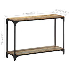 Konzolový stolek 110 x 30 x 75 cm masivní recyklované dřevo - obrázek 7