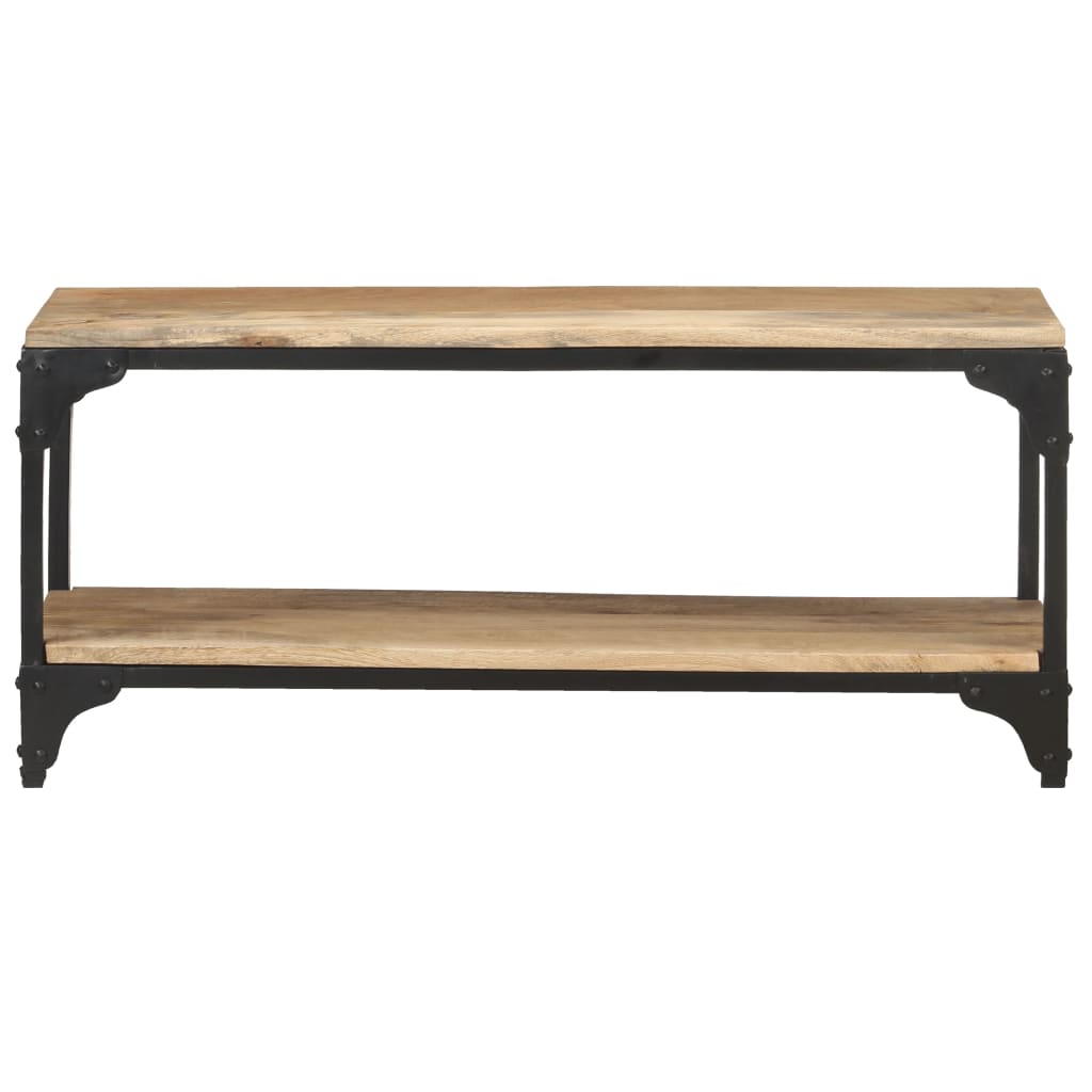 vidaXL Salontafel 90x30x40 cm massief mangohout afbeelding