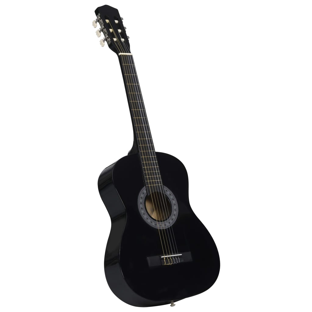 vidaXL Klasická gitara pre začiatočníkov s taškou čierna 3/4 36"
