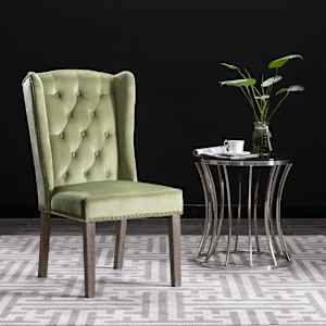 vidaXL Eetkamerstoelen 4 st fluweel lichtgroen