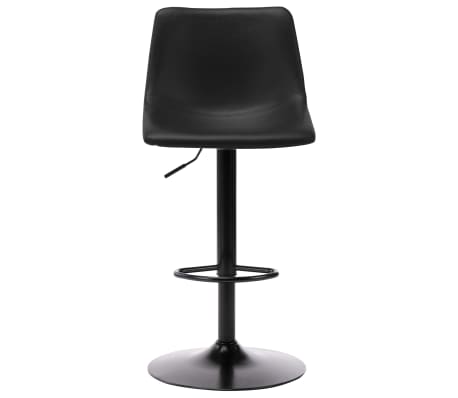 vidaXL Baro taburetė, juodos spalvos, dirbtinė oda
