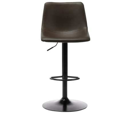 vidaXL Baro taburetė, tamsiai rudos spalvos, dirbtinė oda