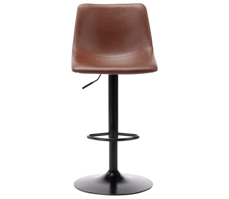 vidaXL Baro taburetė, šviesiai rudos spalvos, dirbtinė oda