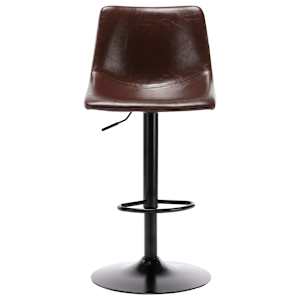 vidaXL Baro taburetė, rudos spalvos, dirbtinė oda, blizgi
