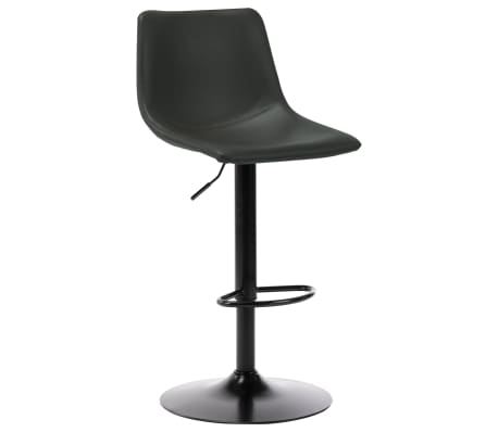 vidaXL Baro taburetės, 2vnt., pilkos spalvos, dirbtinė oda