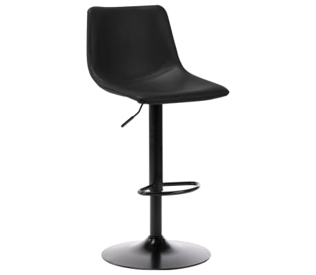 vidaXL Baro taburetės, 2vnt., juodos spalvos, dirbtinė oda
