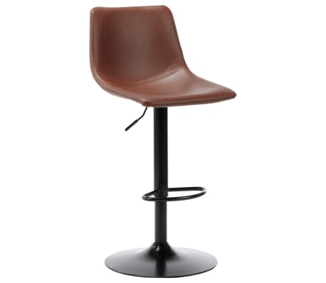 vidaXL Baro taburetės, 2vnt., šviesiai rudos spalvos, dirbtinė oda