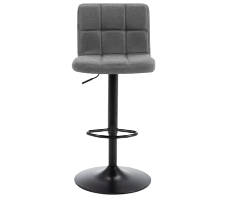 vidaXL Baro taburetė, šviesiai pilkos spalvos, audinys