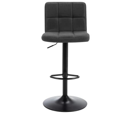 vidaXL Baro taburetė, tamsiai pilkos spalvos, audinys