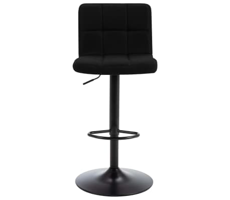 vidaXL Baro taburetė, juodos spalvos, audinys