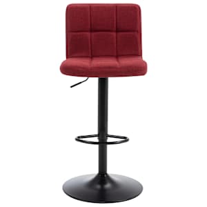 vidaXL Baro taburetė, raudonojo vyno spalvos, audinys