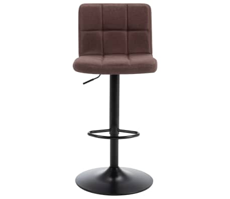 vidaXL Baro taburetė, rudos spalvos, audinys