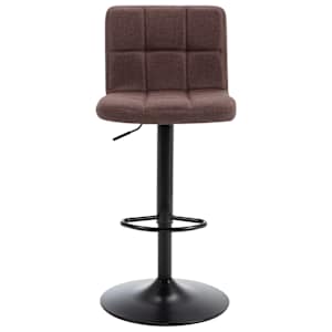 vidaXL Baro taburetė, rudos spalvos, audinys