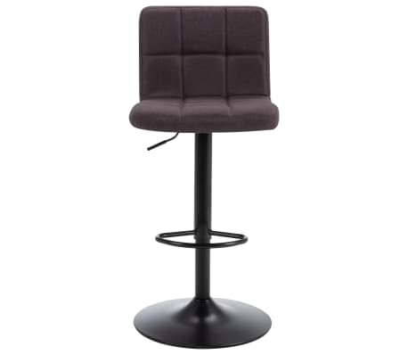 vidaXL Baro taburetė, tamsiai rudos spalvos, audinys