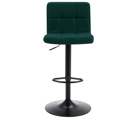 vidaXL Baro taburetė, tamsiai žalios spalvos, audinys