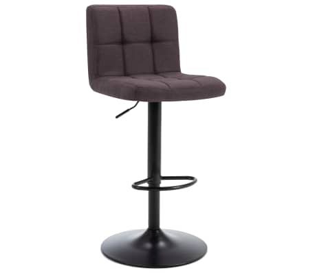 vidaXL Baro taburetės, 2vnt., tamsiai rudos spalvos, audinys