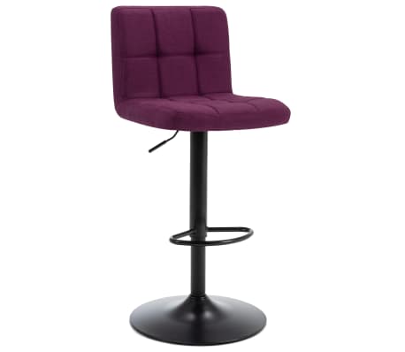 vidaXL Baro taburetės, 2vnt., violetinės spalvos, audinys