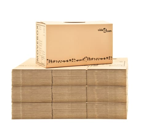 vidaXL Moving Boxes Carton XXL 60 pcs 60x33x34 cm