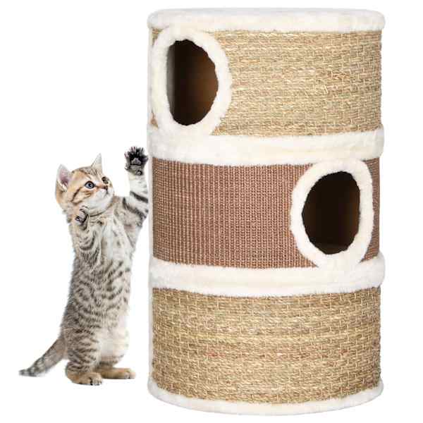 vidaXL kraapimispuuga kassimaja, 60 cm mererohi