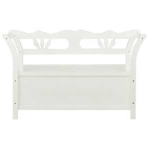 vidaXL Sitzbank mit Stauraum 126 cm Wei&szlig; Massivholz Tanne