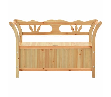 vidaXL Storage Bench 126 cm Light Wood Solid Fir Wood