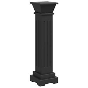 vidaXL klassikaline kandiline lillepostament, must, 17x17x66 cm, MDF