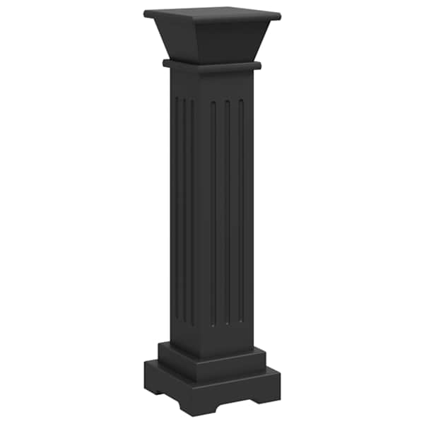 vidaXL klassikaline kandiline lillepostament, must, 17x17x66 cm, MDF