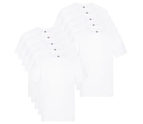 Fruit of the Loom T-shirts originais 10 pcs algodão XXL branco