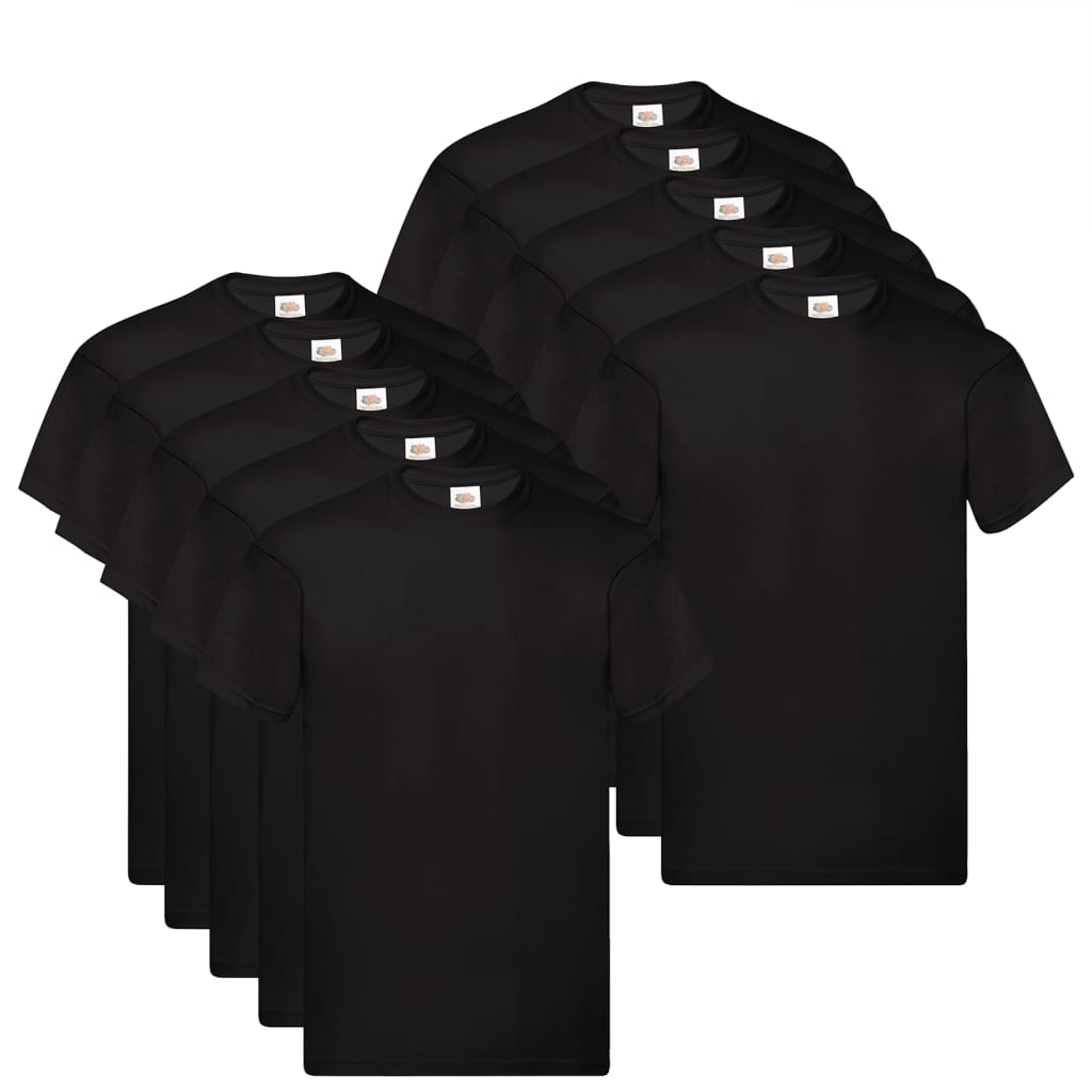 

Fruit of the Loom T-shirts Original 10 st L katoen zwart