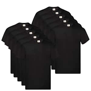 Fruit of the Loom Marškinėliai, 10vnt., juodi, medvilnė, 3XL