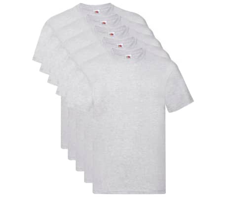 Fruit of the Loom T-shirts originaux 5 pcs Gris L Coton