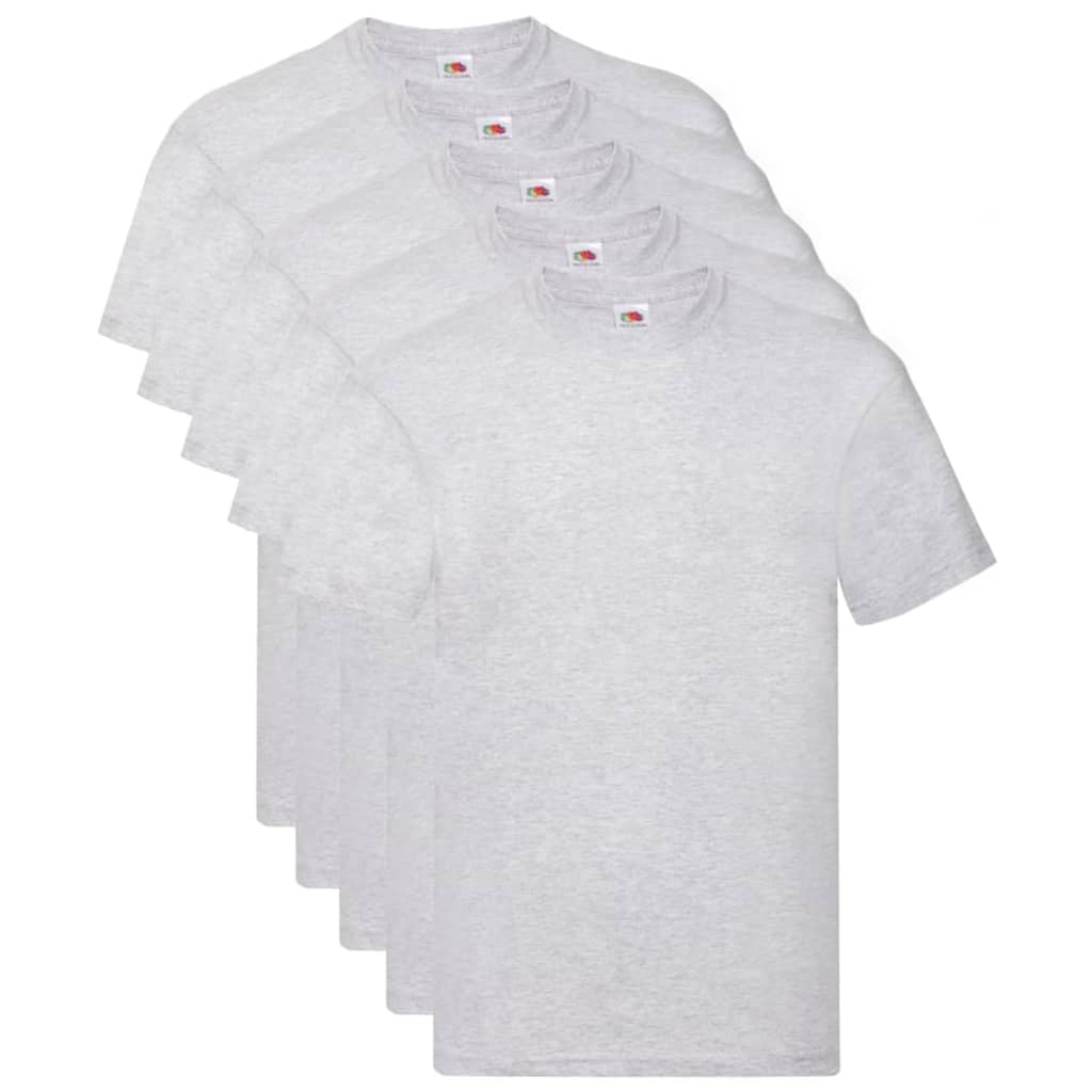 

Fruit of the Loom T-shirts Original 5 st 4XL katoen grijs
