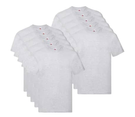 Fruit of the Loom T-shirts originais 10 pcs algodão L cinzento