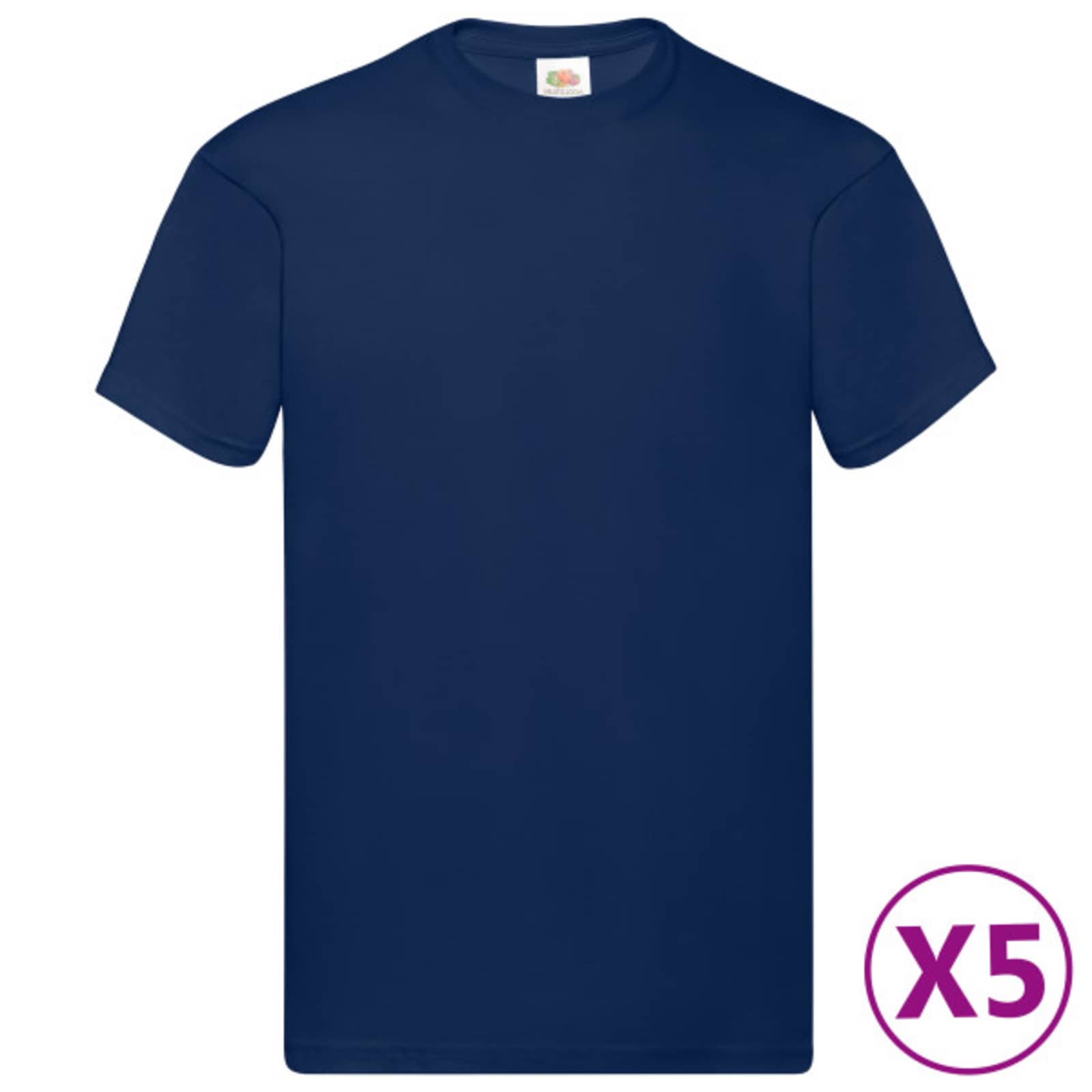 VidaXL Overhemd 5 Pcs Blauw 5XL Katoen
