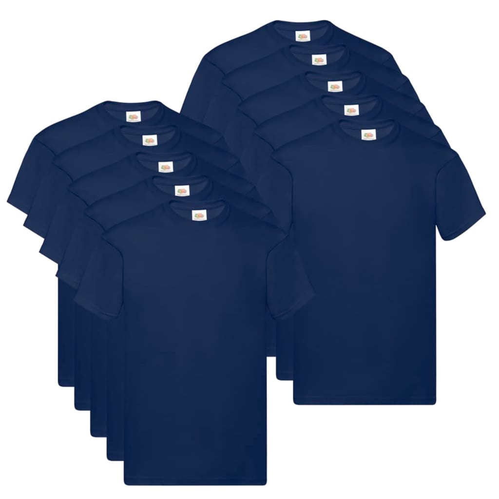 

Fruit of the Loom T-shirts Original 10 st S katoen marineblauw